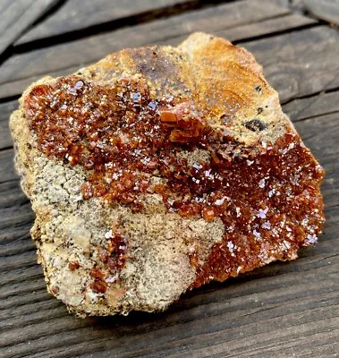 Fine Red VANADINITE Crystal On Matrix Rock - Mibladen Midelt MOROCCO • $29.95