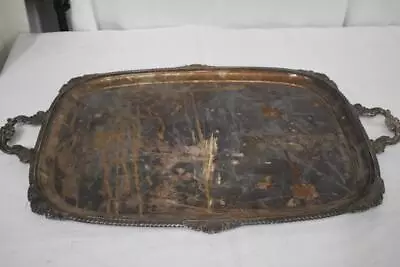 Massive Antique Silver Plated Tray Levesley Brothers Sheffield Weighs 4.1kg • £4.99