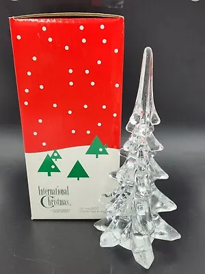 Vintage International Silver Company 8  Tall Crystal Tree Clear Christmas Tree • $24.99