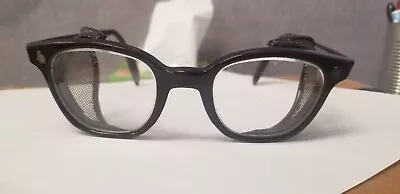 Vtg AMERICAN OPTICAL Flexi-Fit SAFETY GLASSES 4 3/4' W/Screen Protectors USA • $125