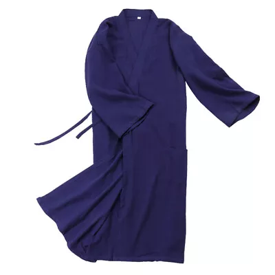 Men Cotton Japanese Yukata Kimono Matsuri Samurai Sleepwear Pajama Dressing Gown • £33.78