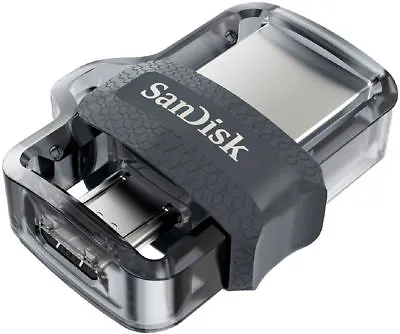 SanDisk - Ultra 64GB USB 3.0 Micro USB Flash Drive - Gray / Transparent • $11.99