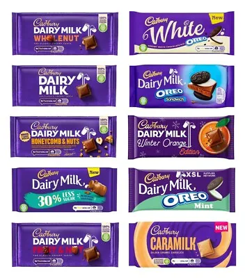 2 X CADBURY Dairy Milk Honeycombe Wholenut Caramilk Mint Oreo Sandwich Chocolate • £6.95