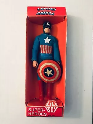 NEARLY ALL ORIGINAL 1970's Mego LILI LEDY 8  Marvel Captain America + Box      • $299.95