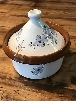 $30 • Buy VTG Moroccan Terracotta Tagine Pot Hand Painted Glazed~ Made In Morocco