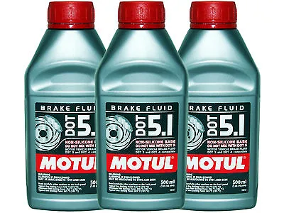 (3X 500mL) MOTUL DOT 5.1 HIGH PERFORMANCE 100% SYNTHETIC BRAKE FLUID • $43.04