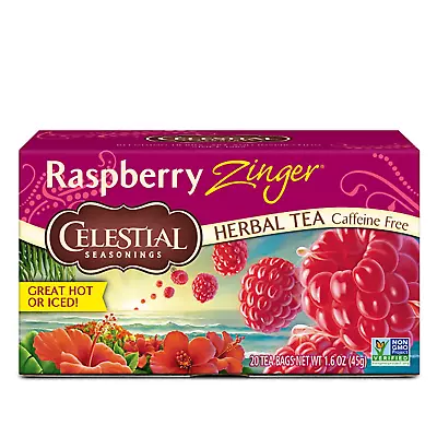 Herbal Tea Raspberry Zinger 20 Count (Pack Of 6) • $48.99