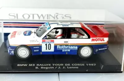 Slotwings W038-01 BMW M3 Rallye Tour De Corse 1987 No.10 1/32 Mint Boxed Slotcar • £0.99