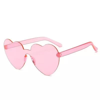 Fashion Love Heart Shape Sunglasses Fun Dress Party Festival Teen Glasses Color • £2.99