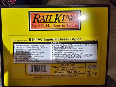 Mth Railking Imperial Es44ac Bnsf - Free Shipping.   W • $380