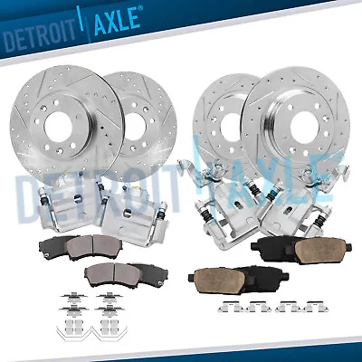 Front & Rear Drilled Rotors Calipers Brake Pads For 2006-11 Ford Fusion Lincoln • $356.22