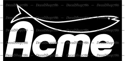 Acme Fishing Tackle -Outdoor Sports- Car/SUV Vinyl Die-Cut Peel N' Stick Decals • $5.25