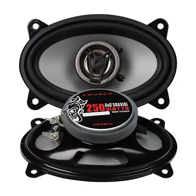 Pair Crunch CS46CX 250 Watt 4 X 6  2-Way Coaxial Car Audio Speakers • $22.99