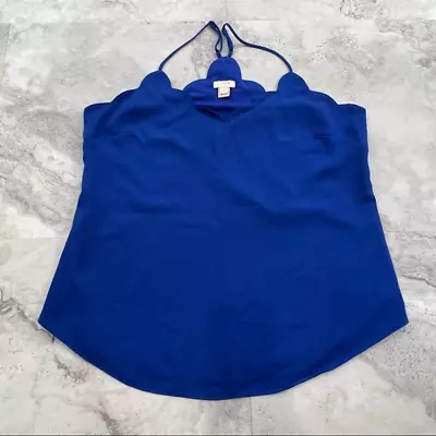 J. Crew Scalloped Blue Tank Top Size 8 Or Medium • $14.99