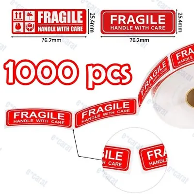 1 Roll 1000 1 X 3 FRAGILE HANDLE WITH CARE Stickers Labels Mailing Shipping • $7.99