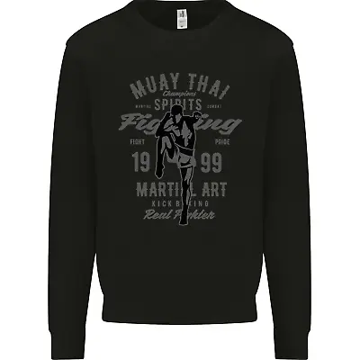 Muay Thai Fighting MMA Martial Arts Gym Mens Sweatshirt Jumper • $20.19