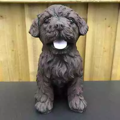 Scruffy Dog - Hand Cast And Painted Stone Garden Ornament - Dog156 • £25