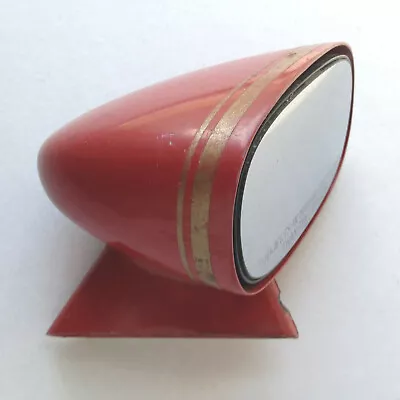 $49.99 • Buy Vintage Metal PASSENGER Door CAR  Red Paint Rear View Mirror 