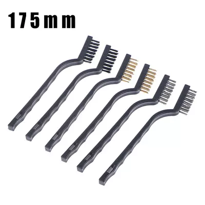 Mini Small Wire Brush Set Nylon Brass Steel Bristle For Rust Removal Cleaning • $1.71