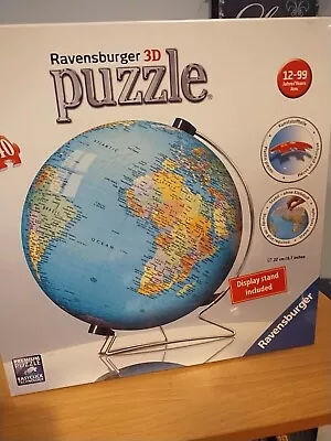 Ravensburger 3D Earth Puzzle Ball With Display Stand - 540 Pieces New & Sealed • $14.95