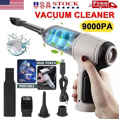$17.97 • Buy Electric Cordless Car Vacuum Cleaner Handheld Air Blower Duster Dry Wet Portable