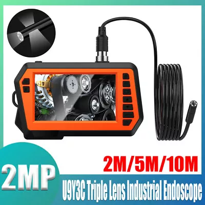 Triple Lens Endoscope Industrial Borescope Inspection Camera W/ Semi-Rigid Cable • $90.99