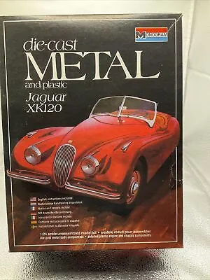 Monogram Die-Cast Metal And Plastic Jaguar XK120 Model Kit Scale 1/24 Complete • $52.99