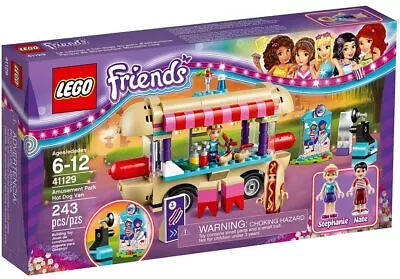 Lego Friends 41129 AMUSEMENT PARK HOT DOG VAN Stephanie Nate Minifigs NEW SEALED • $75.99