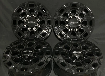 $1436 • Buy 20  Chevy Silverado High Country 2500 3500 Hd 2024 Factory Black Wheels Oem Rims