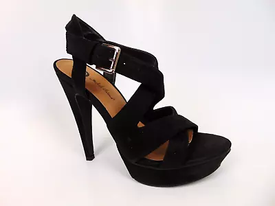 Michael Antonio Randy High Heel Strap Dress Sandals Size 7.5 M Black 27699 • $11.20