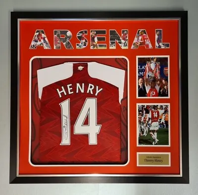 £399 • Buy Thierry Henry Hand Signed Arsenal Fc Football Shirt In LED Light Frame £399