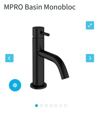 Crosswater Mpro Monobloc Basin Mixer Tap Matt Black (PRO110DNM) RRP £279 • £115