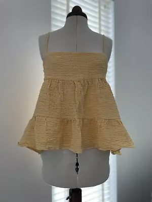 $8.24 • Buy Zara Yellow Summer Top Size Xl. Brand New With Tags
