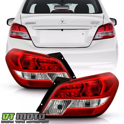 For 2017-2020 Mitsubishi Mirage G4 Red Clear Tail Lights Brake Lamps Left+Right • $268.86