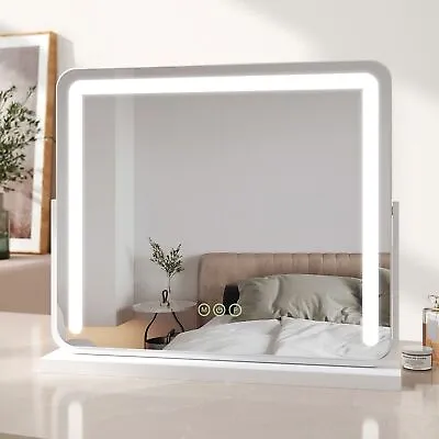 EMKE Large LED Vanity Mirror Light Dressing Table Hollywood Make Up Mirror Stand • £58.79