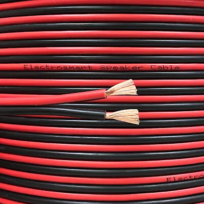 50m 14AWG Red / Black Multi-Strand Loud Speaker Cable/Wire For Home Or Car Audio • £23.99