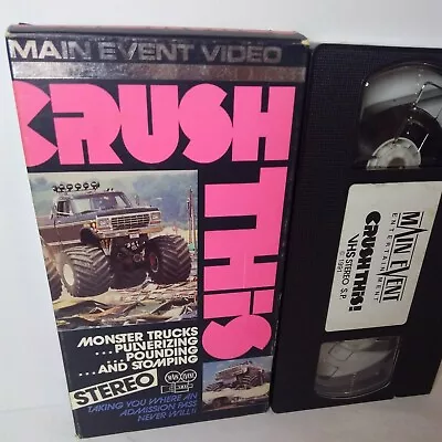 Crush This - Monster Trucks VHS By Main Event • $6.41
