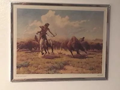 Fat Meat Runs Ahead Framed Print Signed Irvin Shope '64 • $75