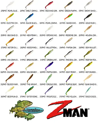 $7.70 • Buy Z-MAN Diezel Minnowz 4 Inch DMIN Any 40 Colors Soft Paddle Tail Swim Baits