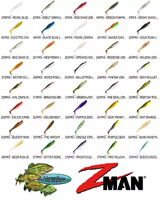 Z-MAN Diezel Minnowz 4 Inch DMIN Any 40 Colors Soft Paddle Tail Swim Baits • $7.73