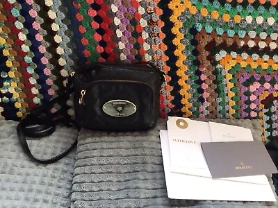 Lovely Soft Black Leather Vintage + Rare Mulberry Gracie Messenger Bag • £80