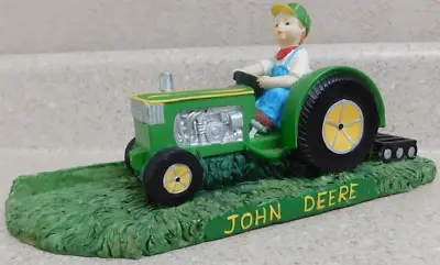 John Deere Boy On Tractor Ceramic Figure 10  Long X 4  Wide X 5  Tall • $20.43