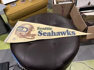 Vintage Seattle Seahawks Full-sized Felt Pennant - Nice! • $16.57