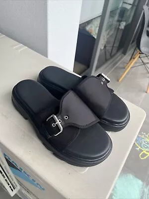Chunky Black Sandals Nylon Adjustable Strap Platform H&M Size 40 Womens • $40