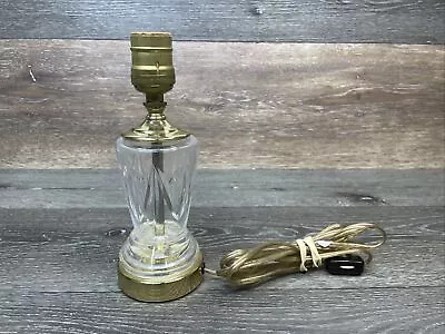 Vintage Waterford Brass And Crystal  Lamp 8.5  Tall • $99