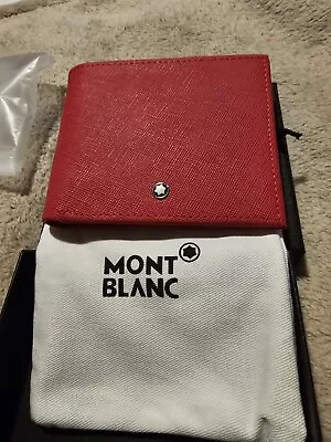 Montblanc Bifold Men's Leather Wallet   Red With Red Inside. • $95