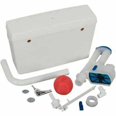 £19 • Buy DUDLEY Toilet Low Level WC Cistern Flush Handle & Overflow Plastic Side Entry