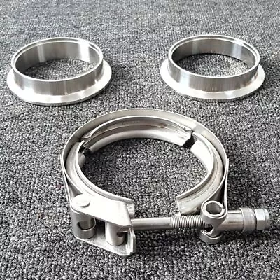 3  Quick Release Exhaust V-Band Clamp V Band Male+Female Flanges Kit 3 Inch  • $34.99