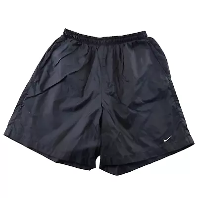 Vintage NIKE Shorts Men’s Navy Blue Mesh Lined Running Black Red Tag 90s J1 • $19.99