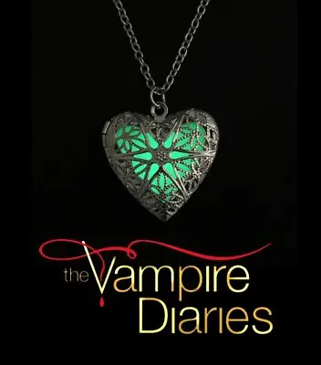 Vampire Diaries Caroline Forbes Luminous Star Heart Silver Necklace & Pendant • $11.31